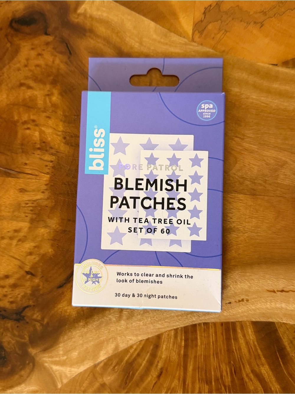 BLISS Pore Patrol Blemish Patches SET OF 60 Day Night Purple Star